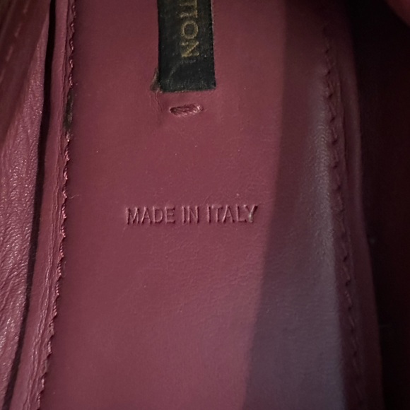 Relisted - Louis Vuitton shoes Size 9, soft Epi printed Leather Mauve Oxford Ba… - Picture 9 of 10